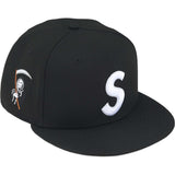 Supreme New Era S Logo Reaper Fitted Hat (Black)