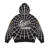 Supreme Vanson Leather Spider-Man Zip Up Hoodie