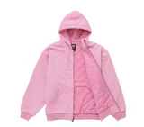 Supreme Dickies Quilted Lined Zip Up Hoodie Pink